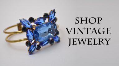 Clamper bracelet blue topaz gold jewelry Women's Vintage Gift