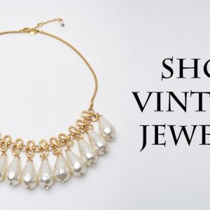 Vintage Wedding Baroque pearl gold necklace, Designer Gerard Yosca jewelry 1990s