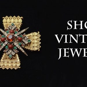 Victorian cross gold pin brooch pendant 1960s, Mens Womens Vintage jewelry gift