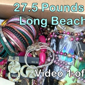HUGE 27.5 Pound Box Of Jewelry From Long Beach California! Jewelry Lot Unboxing. Part 1 of 7