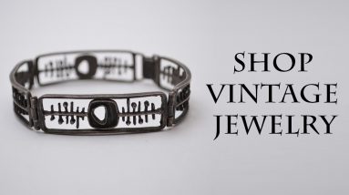 Vintage Modernist bronze silver bracelet 1960s, Rare unique design jewelry
