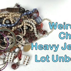 I Find A Few Weird and Chunky Jewelry Pieces in This Lot! I Also Yell. 22.5 Pound Unboxing 4 of 5