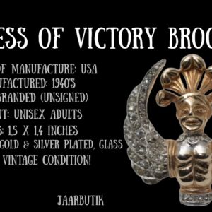 NIKE GODDESS OF VICTORY RARE VINTAGE BROOCH PIN 1940'S, GREEK ANCIENT ROMAN MYTHOLOGY JEWELRY