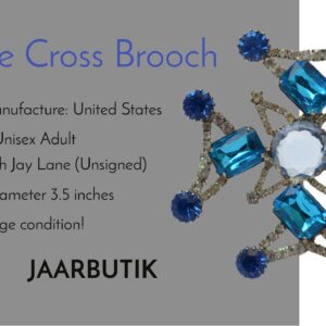 Vintage cross brooch 1960s, KJL Kenneth Jay Lane jewelry