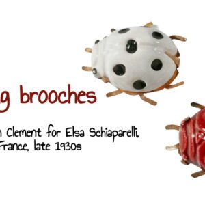 Vintage Ladybug insect brooches